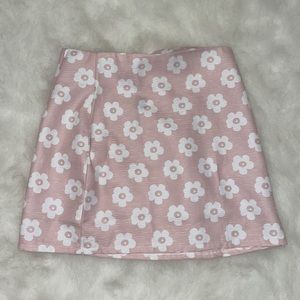 pink/white flower skirt